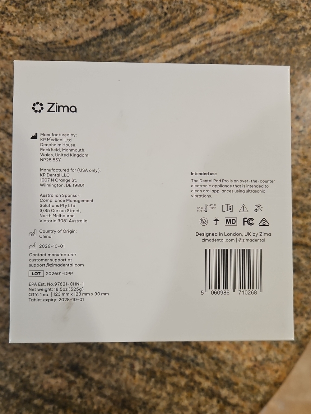 NIB Zima DentalPod Pro Oral Appliance Cleaner - Sage Green - Picture 5 of 5